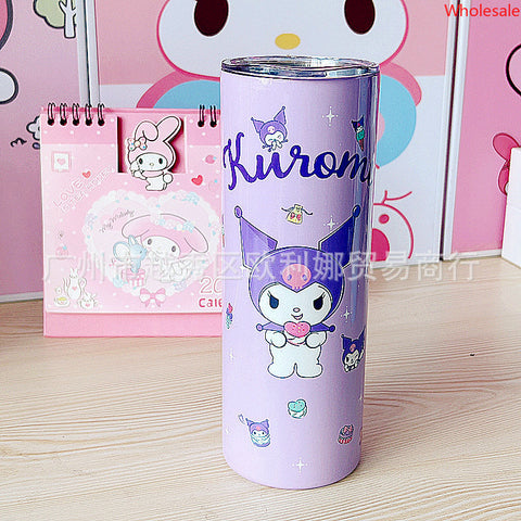 Sanrio Insulated Cup, Stainless Steel Straw Cup, New Multi-purpose Straight Drinking Cup, Cute Portable Insulated Cup, Water Cup