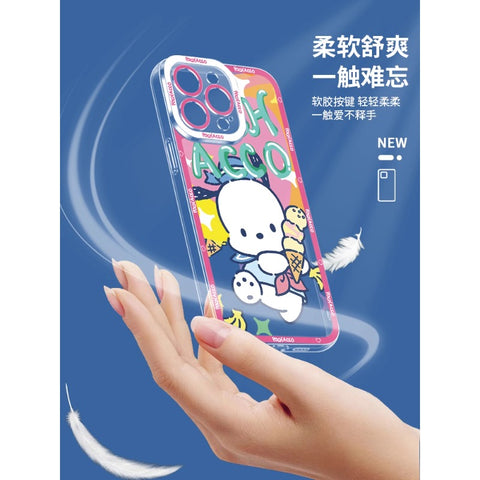 Pochacco Cute Sanrio iPhone Case Full Body Protective Case For IPhone 11-15 Pro Max