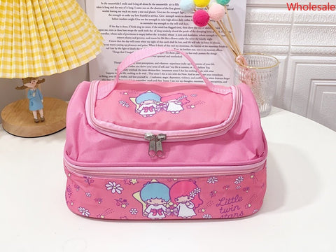 Sanrio double-layer thermal insulation bag Large capacity student lunch box Portable thermal insulation lunch bag