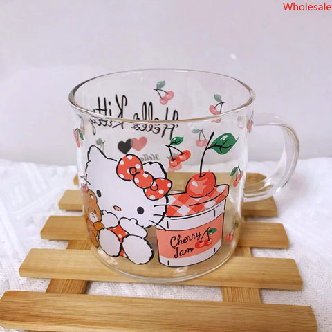 Kitty Cat Glass Breakfast Cup Drink Cup