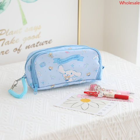 Sanrio Cinnamoroll  double-layer large capacity stationery case, student pen bag, stationery storage bag, pencil case