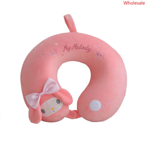 Cartoon Plush Neck Pillow Portable U-shaped Pillow Car Travel Neck Pillow Office Cervical Nap Pillow