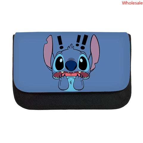 Stitchy  Children&#039;s Triangle Pencil Case New Primary School Pencil Case Creative Cartoon Student Pencil Case.