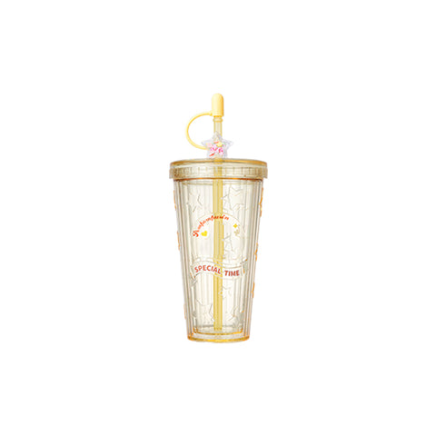 Water Cup Summer Star Sparkling Straw Cup High Beauty Girl Coffee Cup qh08