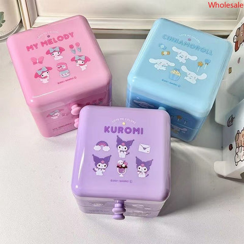 Sanrio Double-layer Split Table Storage Box Drawer Type Table Storage Box