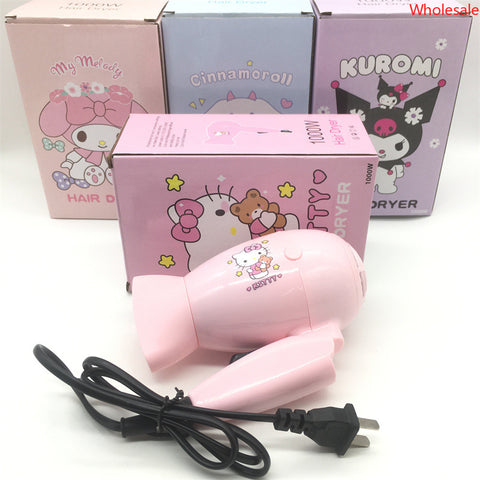 Sanrio Folding Hair Dryer Mini Two-speed Electric Hair Dryer for Travel