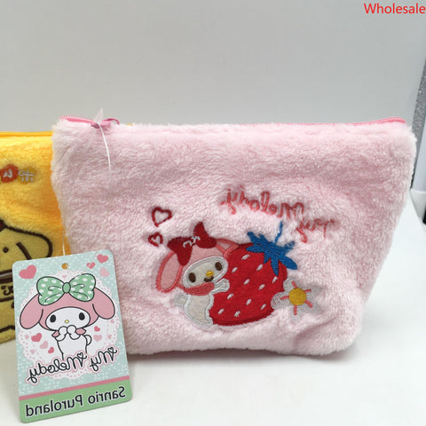 Sanrio Family Plush Coin Purse Zippered Storage Bag