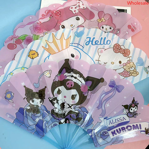 Sanrio Fan Cartoon Folding Fan Students Carry A Small Fan Plastic Folding Fan in Summer.