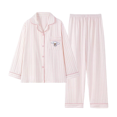 Pure Cotton Plaid Pajamas for Women's Spring and Autumn 2023  Long Sleeved Home Wear Set