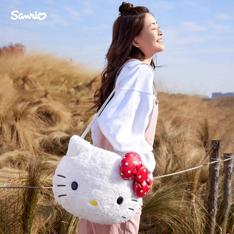 Sanrio Sanrio HelloKitty Katie Plush Big Face Bag Hand Shoulder Bag Birthday Present.