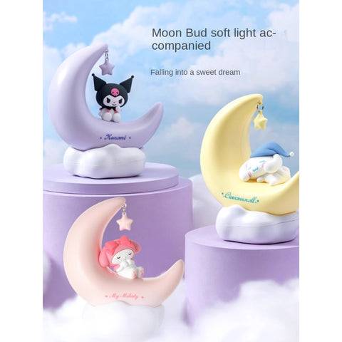 MINISO Sanrio Moon Bud Sweet Dream LED Light Ornaments Cinnamoroll Cool Lomi USB Interface