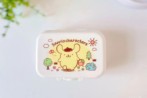 Sanrio Flap Toilet Soap Box Creative Drain Free Punched Tape Cover Household Bathroom Toilet Soap Dish