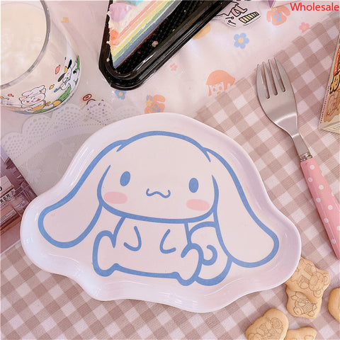 Cinnamoroll Shaped Dining Plates, Plates, Cutlery, Girl Heart Cute, Soft and Cute Little White Dog Cutlery, Dining Bowls