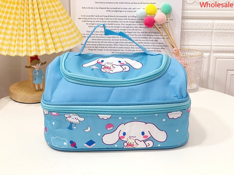 Sanrio double-layer thermal insulation bag Large capacity student lunch box Portable thermal insulation lunch bag