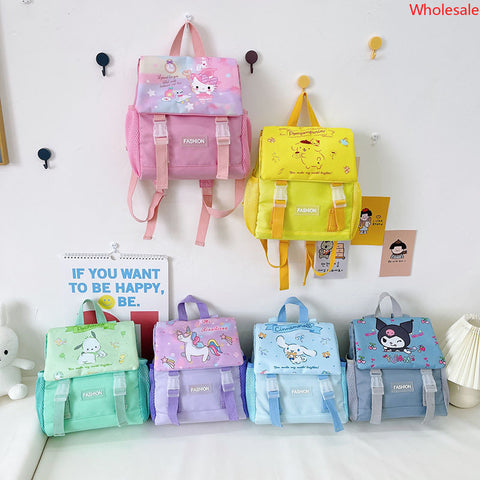 Sanrio Summer New Children's Bag Fashion Oxford Fabric Backpack Large Capacity Cartoon Kindergarten Schoolbag