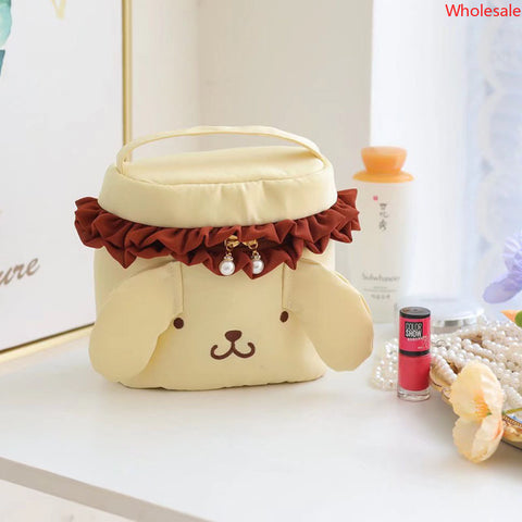 Sanrio Plush Cosmetic Case Lipstick Foundation Sunscreen Storage Bag Girls Export Cosmetic Bag.