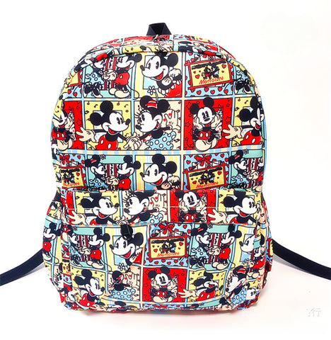 New Printed Backpack Mickey Minnie Donald Duck Student Backpack