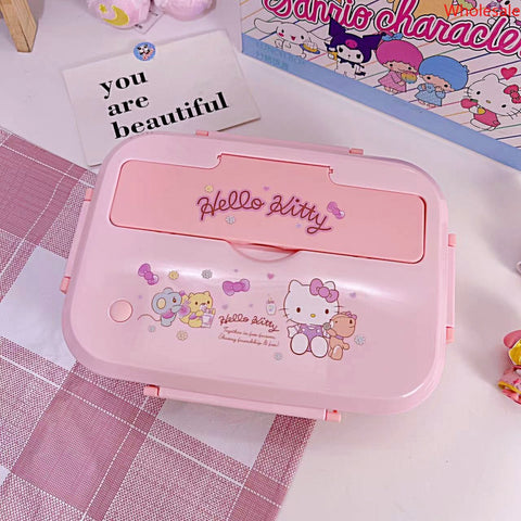 Sanrio Insulated Lunch Box Students Portable Tableware Office Workers Compartment Lunch Box.