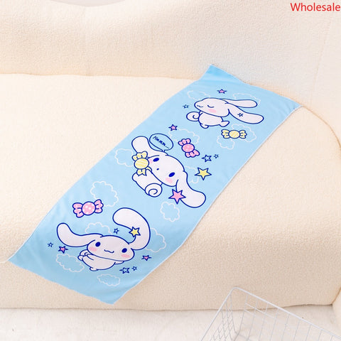 Sanrio Sports Cold Towel Cooling Sweat Absorption Towel Cold Towel Beach Towel Running Yoga Speed Dry Ice Towel.