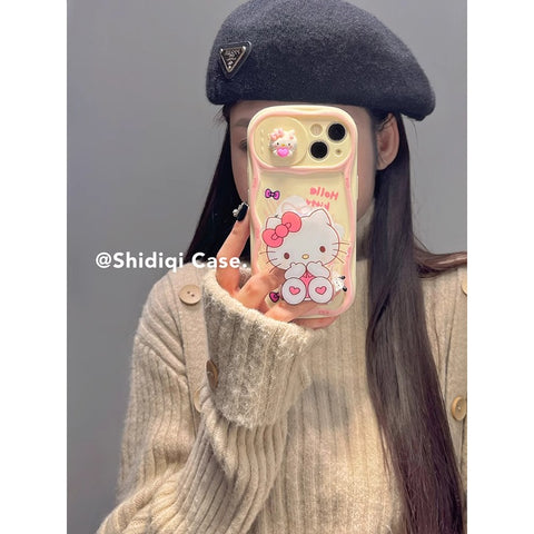 Cute Sanrio Pochacco Hello Kitty for IPhone 15promax Mobile Phone Case Full Body Protective Case For IPhone 11-15 Pro Max