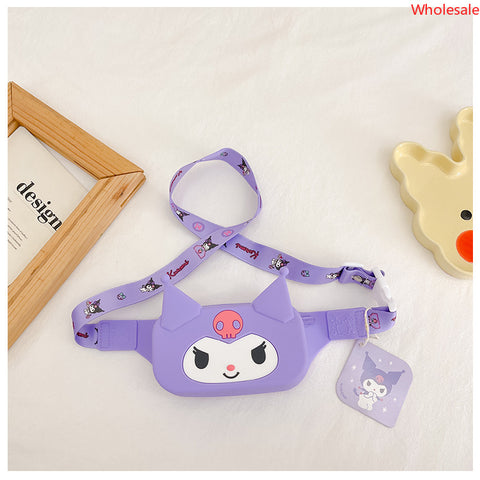 Breast Bag New Silicone Sanrio Student Straddle Bag Children's Cute Daily Matching Outdoor Travel Zero Wallet Messenger Bag