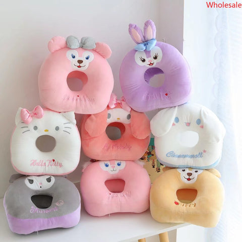 Cartoon Summer Ice Silk Nap Pillow Office Sleeping Pillow Portable Travel Neck Protection Pillow Student Multi Functional Pillow