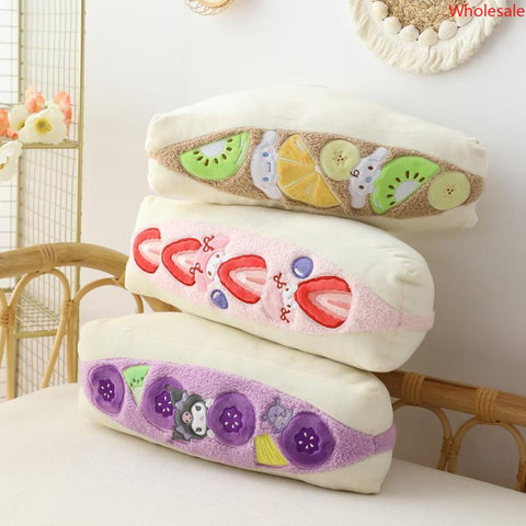 Sanrio Cute Fruit Sandwich Modeling Pillow Cushion Children&#039;s Birthday Gift Girl