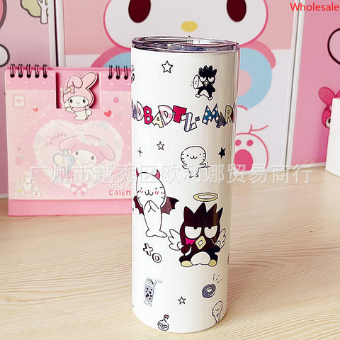 Sanrio Insulated Cup, Stainless Steel Straw Cup, New Multi-purpose Straight Drinking Cup, Cute Portable Insulated Cup, Water Cup