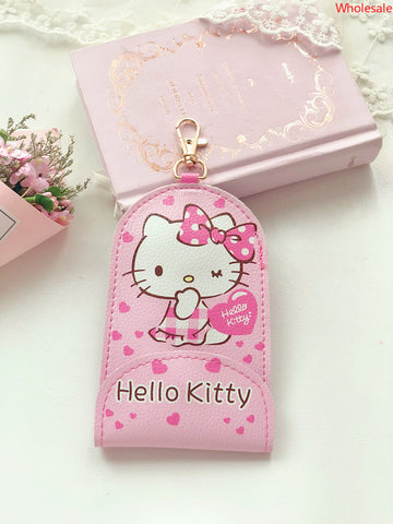 New Sanrio Retractable Keychain Card Bag Stretch Key Case Card Case Public Transport Card Case