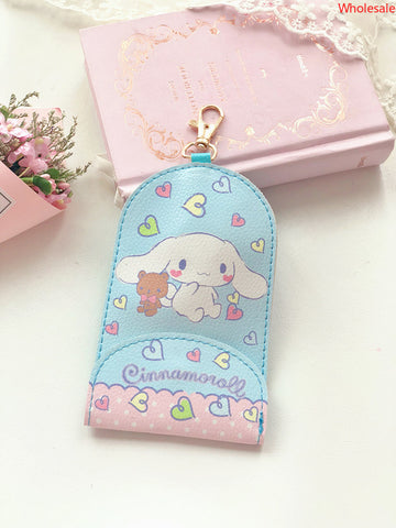 New Sanrio Retractable Keychain Card Bag Stretch Key Case Card Case Public Transport Card Case