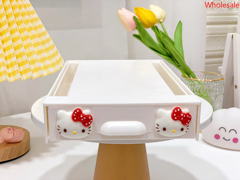 Sanrio Home Girl's Heart Bottom Table Hidden Adhesive Drawer Box Desk Stationery Sundries Storage Box