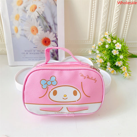 Sanrio Portable Makeup Bag Girl Heart Storage Bag Travel Makeup Bag Stationery Box Pencil Bag