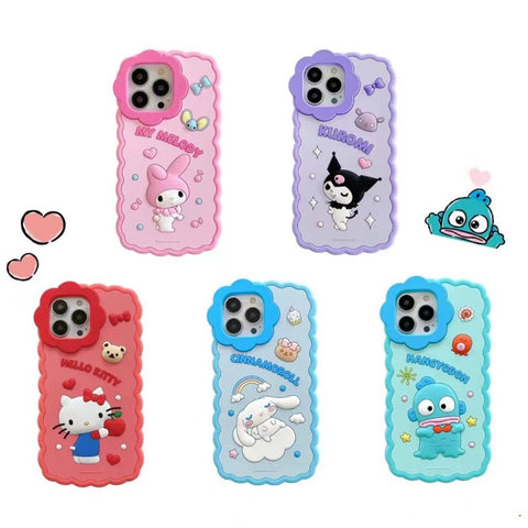 Sanrio Family HK Kuromi Cinna Pocha IPhone Case Full Body Protective Case For IPhone 11-15 Pro Max