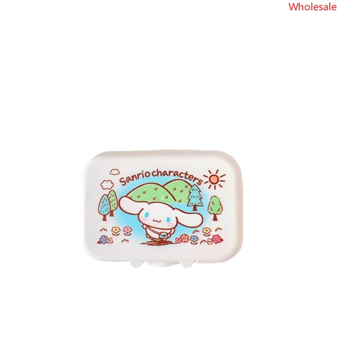 Sanrio Flap Toilet Soap Box Creative Drain Free Punched Tape Cover Household Bathroom Toilet Soap Dish