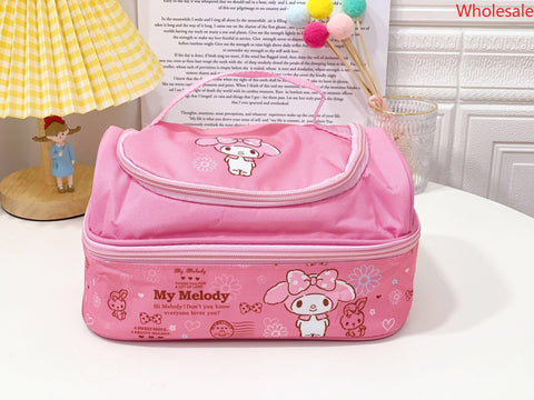 Sanrio double-layer thermal insulation bag Large capacity student lunch box Portable thermal insulation lunch bag