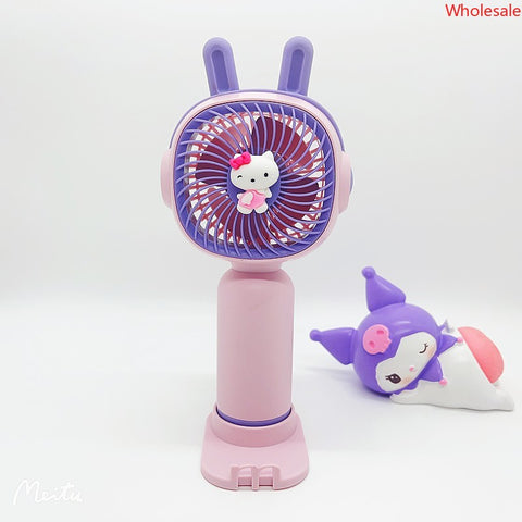 Sanrio Convenient Small Fan with Mobile Phone Rack Big Wind USB Charging 61 Gift