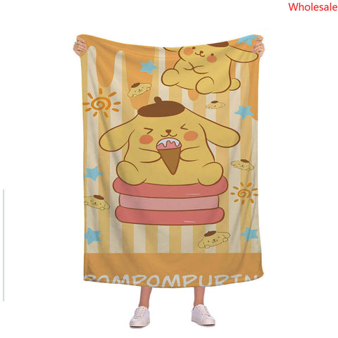 Pompom Purin Blankets, Fluffy Camping Trip Blankets