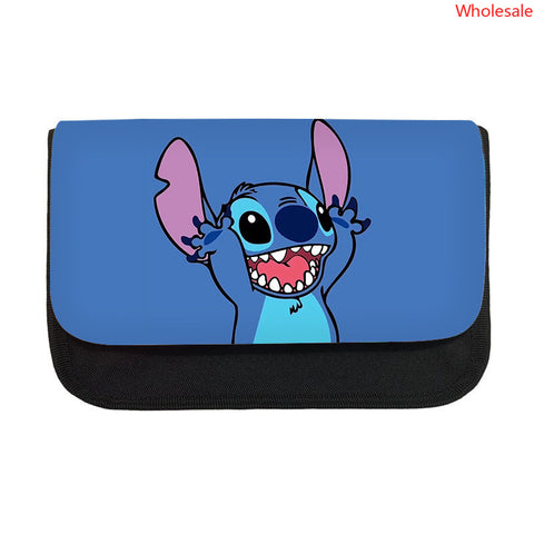 Stitchy  Children&#039;s Triangle Pencil Case New Primary School Pencil Case Creative Cartoon Student Pencil Case.