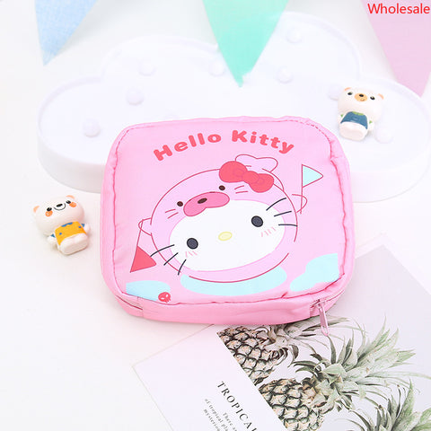 Sanrio Ice and Snow Series Sanitary Napkin Storage Bag Cute Girl Portable Cosmetic Small Package.