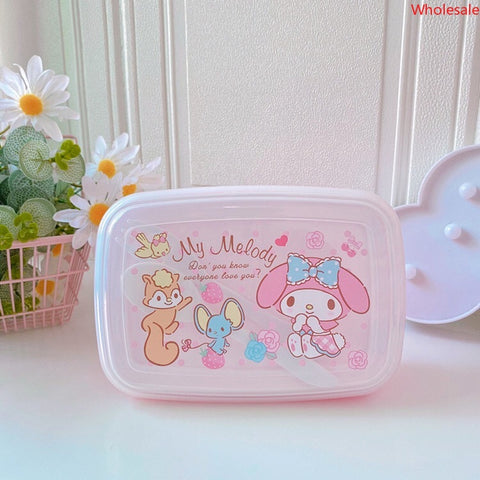 New Sanrio Crisper Box, Dice-sealed Lunch Box, Refrigerator Storage Box, Student Lunch Box