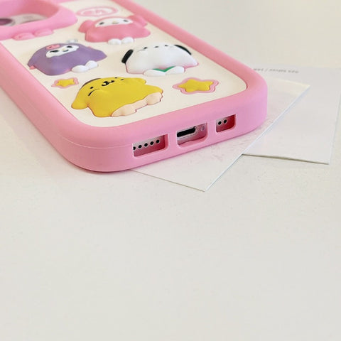 Cute Ghost Sanrio Family IPhone15 Apple 12 for 13/14pro Max Phone Case Fall 11 For IPhone 11-15 Pro Max