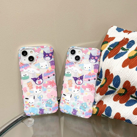 Double Layer Printed Full Screen Cute Sanrio iPhone Case Full Body Protective Case For IPhone 11-15 Pro Max