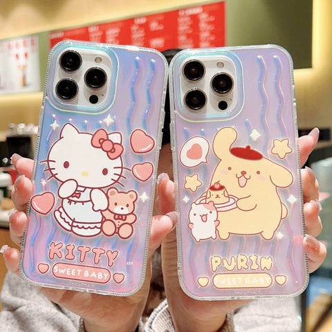 Laser Cartoon Cute Sanrio IPhone 14 Apple 11 Suitable for 15/13 Pro Max Phone Case Anti Drop Case