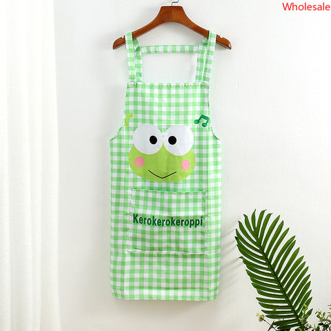 Sanrio Plaid Series Large Apron Kitchen Home Cleaning Cute Thickened Apron