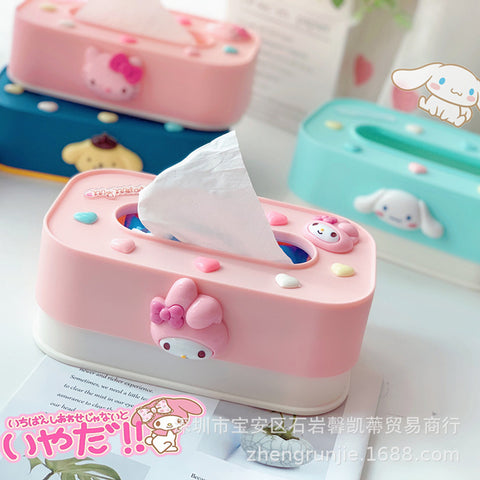 Sanrio Series Bedroom, Living Room, Household Plastic Desktop, Liftable Paper Towel Box