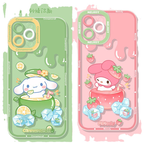 Cute Melody Suitable for iPhone 15 Promax Phone Case Apple 14 Cartoon 13 Jade Guigou 12 Sanrio 11 Couple xsmax Female Mini New 7/8 Plus Transparent 6s Soft Case SE