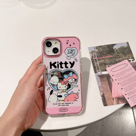 Japan and South Korea Suitable for IPhone13pro Mirror Cartoon 14pro Phone Case Apple 12promax Cute For IPhone 11-15 Pro Max