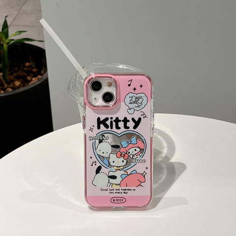 Japan and South Korea Suitable for IPhone13pro Mirror Cartoon 14pro Phone Case Apple 12promax Cute For IPhone 11-15 Pro Max