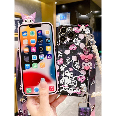 New Iphone 14 Cartoon SanrioApple Mobile Phone Case Kuromi My Melody Sanrio iPhone Case Full Body Protective Case For IPhone 11-15 Pro Max