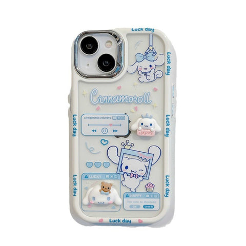 Electroplated 3D Kuromi IPhone 14 Sanrio iPhone Case Full Body Protective Case For IPhone 11-15 Pro Max